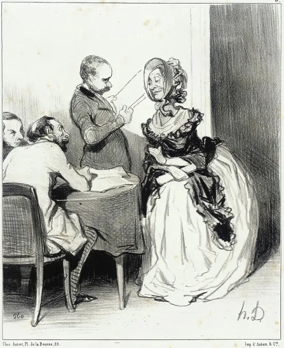 Framed Print : Messieurs, je viens offrir à votre journal... 1844. Creator: Honore Daumier Framed Print : Messieurs, je viens offrir à votre journal... 1844. Creator: Honore Daumier