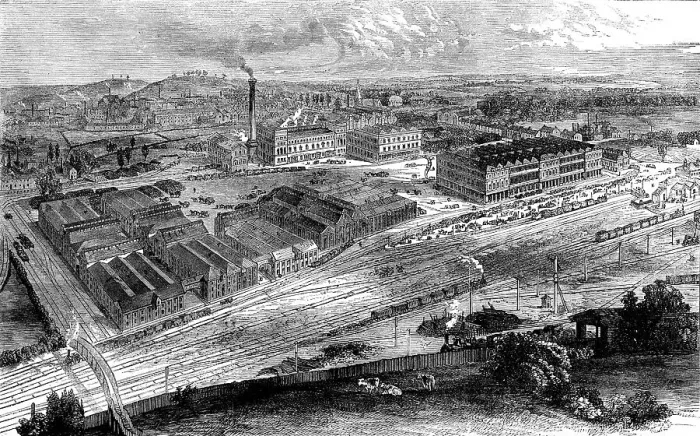 Framed Print : Messrs. Allsopp and Sons pale-ale brewery at Burton-on-Trent, 1862. Creator: Unknown Framed Print : Messrs. Allsopp and Sons pale-ale brewery at Burton-on-Trent, 1862. Creator: Unknown