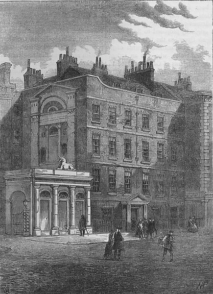Messrs Christie and Mansons original auction rooms, Westminster, London, c1860 (1878)
