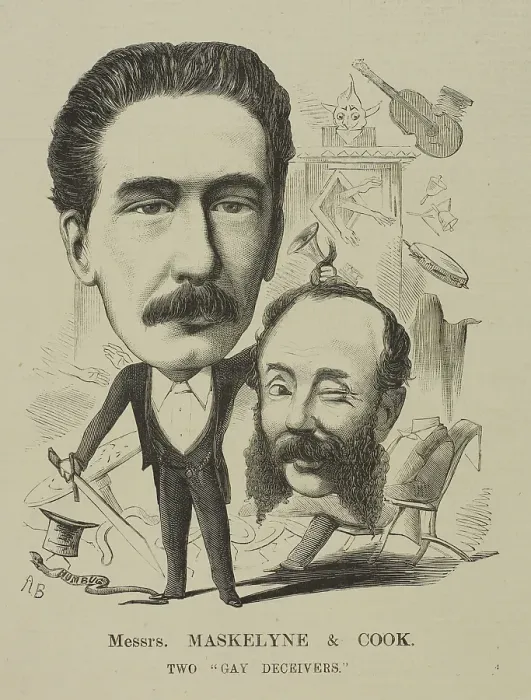 Framed Print : Messrs. Maskelyne & Cook; Two Gay Deceivers, late 19th century. Creator: Unknown Framed Print : Messrs. Maskelyne & Cook; Two Gay Deceivers, late 19th century. Creator: Unknown