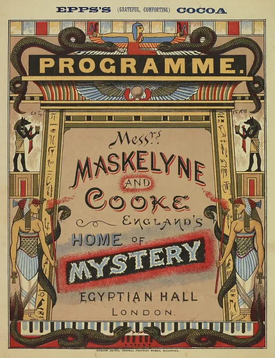 Framed Print : Messrs. Maskelyne and Cooke, England's Home of Mystery, Egyptian Hall, London, 1887. Creator: Unknown. Messrs. Maskelyne and Cooke, England's Home of Mystery, Egyptian Hall, London, 1887. Creator: Unknown Framed Print : Messrs. Maskelyne and Cooke, England's Home of Mystery, Egyptian Hall, London, 1887. Creator: Unknown. Messrs. Maskelyne and Cooke, England's Home of Mystery, Egyptian Hall, London, 1887. Creator: Unknown