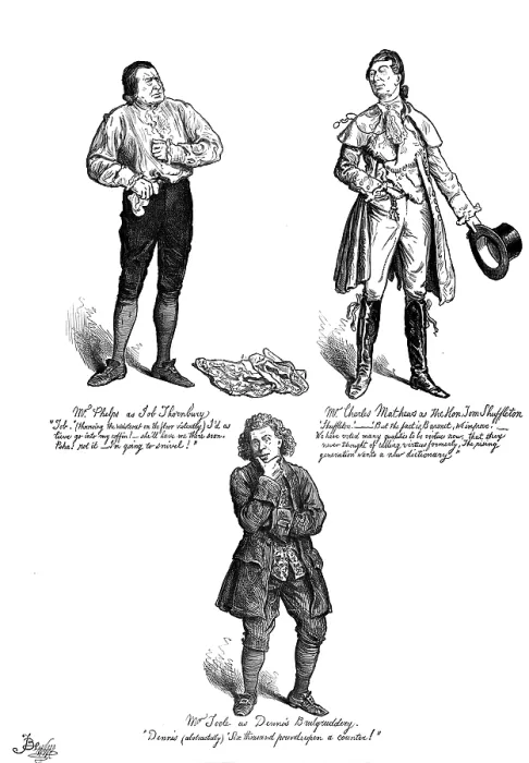 Framed Print : Messrs. Phelps, Mathews, and Toole in John Bull, at the Gaiety Theatre, 1874. Creator: Unknown Framed Print : Messrs. Phelps, Mathews, and Toole in John Bull, at the Gaiety Theatre, 1874. Creator: Unknown