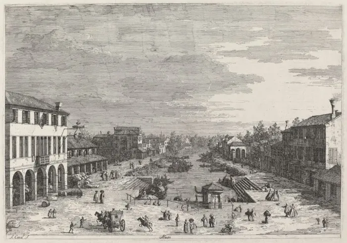 Framed Print : Mestre, c. 1735 / 1746. Creator: Canaletto Framed Print : Mestre, c. 1735 / 1746. Creator: Canaletto