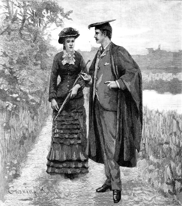 Framed Print : They met there on the evening of Adair's return from Haredale College, 1883. Creator: R. Taylor. They met there on the evening of Adair's return from Haredale College, 1883 Framed Print : They met there on the evening of Adair's return from Haredale College, 1883. Creator: R. Taylor. They met there on the evening of Adair's return from Haredale College, 1883