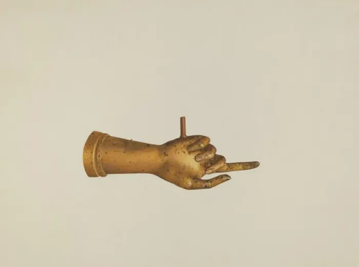 Framed Print : Metal Hand, c. 1937. Creator: Joseph Goldberg Framed Print : Metal Hand, c. 1937. Creator: Joseph Goldberg