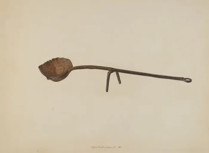 Framed Print : Metal Ladle, c. 1938. Creator: Albert Geuppert Framed Print : Metal Ladle, c. 1938. Creator: Albert Geuppert