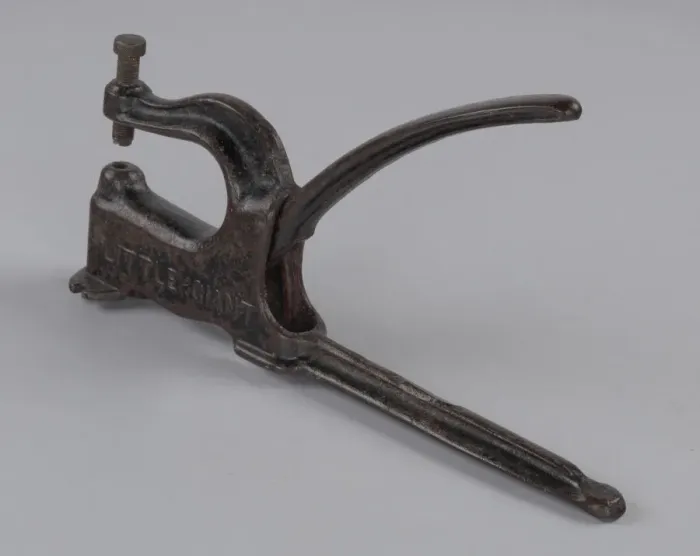 Framed Print : Metal leatherworking riveter by Little Giant, ca. 1850-1900 Framed Print : Metal leatherworking riveter by Little Giant, ca. 1850-1900