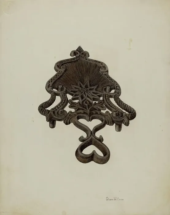 Framed Print : Metal Trivet, c. 1941. Creator: Glenn Wilson
