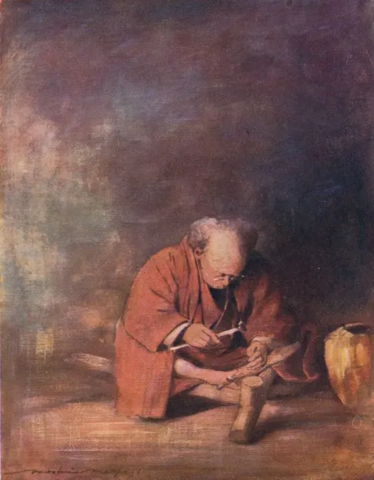 Framed Print : A Metal-Worker, c1887, (1901). Artist: Mortimer L Menpes Framed Print : A Metal-Worker, c1887, (1901). Artist: Mortimer L Menpes