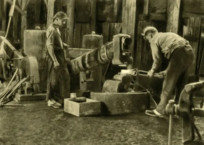 Framed Print : Metalworkers, Styria, Austria, c1935. Creator: Unknown Framed Print : Metalworkers, Styria, Austria, c1935. Creator: Unknown
