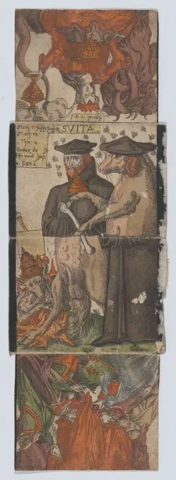 Framed Print : Metamorphic picture, 16th century. 16th century. Creator: Anon