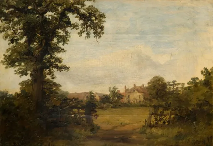 Framed Print : Metchley Park Farm, Harborne, 1845. Creator: Charles Thomas Burt Framed Print : Metchley Park Farm, Harborne, 1845. Creator: Charles Thomas Burt