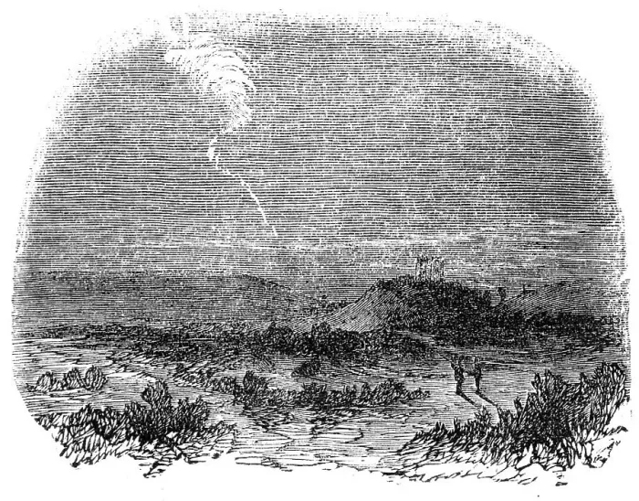Framed Print : The Meteor, as seen near Corfe Castle, Wareham, Dorset, 1856. Creator: Unknown Framed Print : The Meteor, as seen near Corfe Castle, Wareham, Dorset, 1856. Creator: Unknown