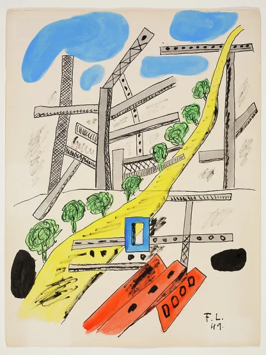 Framed Print : Metropolitan, between 1881 and 1955. Creator: Fernand Leger Framed Print : Metropolitan, between 1881 and 1955. Creator: Fernand Leger