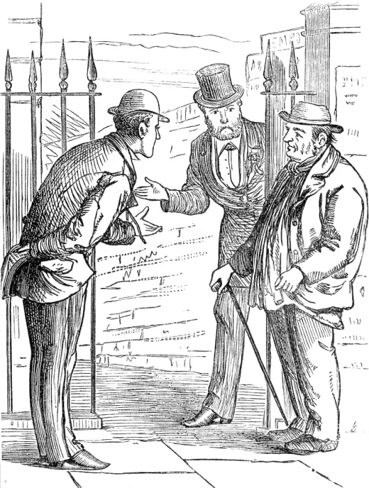 Framed Print : Metropolitan Boroughs election sketches: This way, Sir, 1874. Creator: Unknown Framed Print : Metropolitan Boroughs election sketches: This way, Sir, 1874. Creator: Unknown