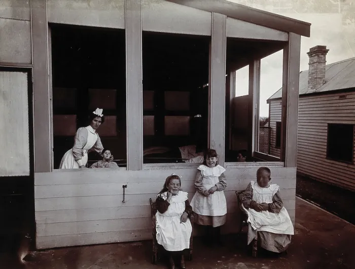Framed Print : Metropolitan Lunatic Asylum, Kew, Victoria (Australia): children... c1890s. Creator: Unknown Framed Print : Metropolitan Lunatic Asylum, Kew, Victoria (Australia): children... c1890s. Creator: Unknown