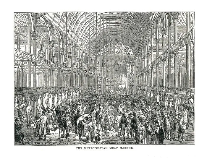 Framed Print : The Metropolitan Meat Market, 1878 Framed Print : The Metropolitan Meat Market, 1878