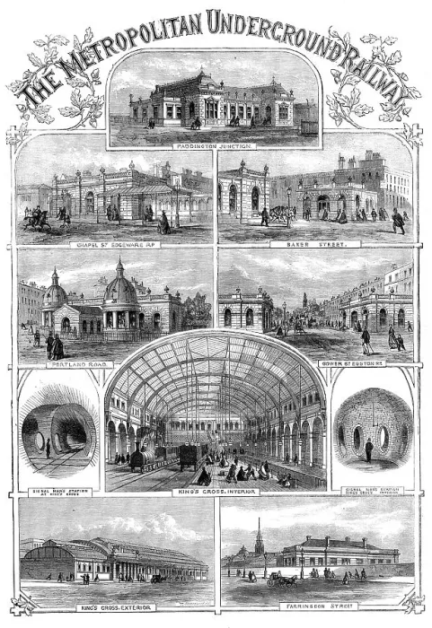 Framed Print : The Metropolitan Underground Railway, 1862. Creator: Unknown Framed Print : The Metropolitan Underground Railway, 1862. Creator: Unknown