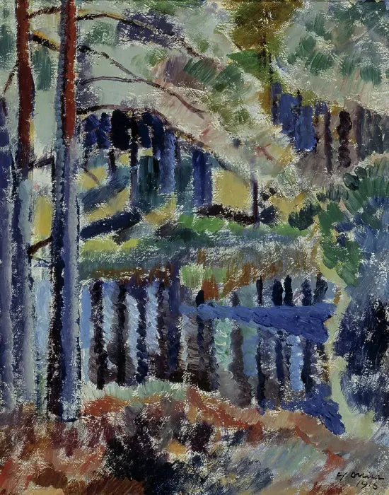 Framed Print : Metsälampi, 1916. Creator: Yrjö Aleksander Ollila Framed Print : Metsälampi, 1916. Creator: Yrjö Aleksander Ollila
