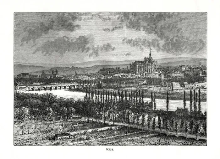 Framed Print : Metz, France, 19th century. Artist: Charles Barbant Framed Print : Metz, France, 19th century. Artist: Charles Barbant