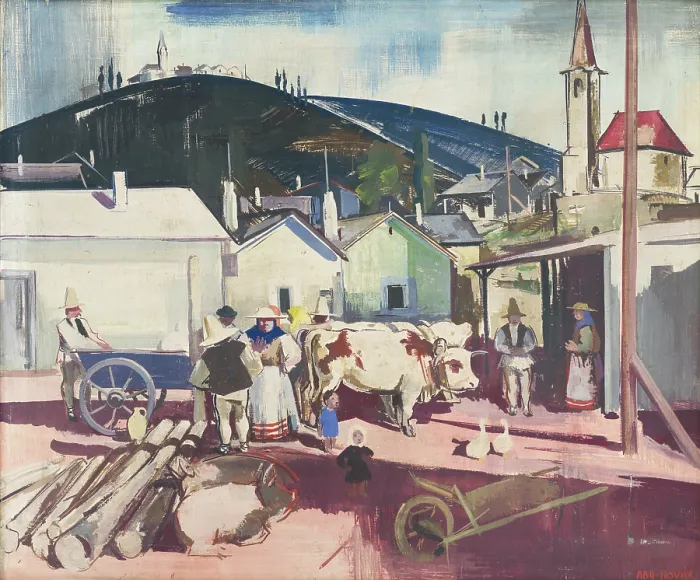 Framed Print : Mexican countryside, 1935. Creator: Vilmos Aba-Novak Framed Print : Mexican countryside, 1935. Creator: Vilmos Aba-Novak