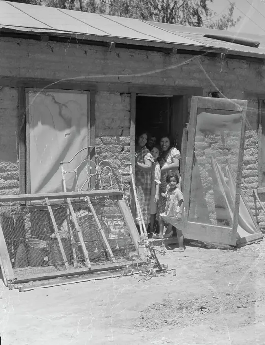 Framed Print : Mexican family, Brawley County, Imperial Valley, California, 1935. Creator: Dorothea Lange