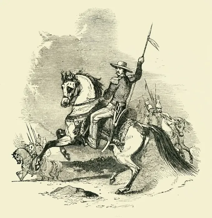 Framed Print : Mexican Lancer, 1849. Creator: Unknown Framed Print : Mexican Lancer, 1849. Creator: Unknown