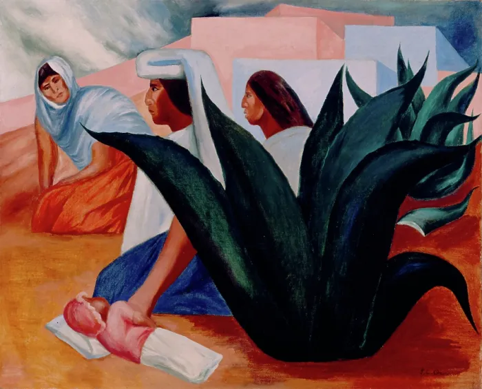 Framed Print : Mexican Pueblo, 1932. Creator: Jose Clemente Orozco
