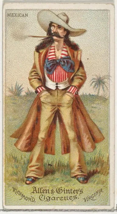 Framed Print : Mexican, from Worlds Dudes series (N31) for Allen & Ginter Cigarettes, 1888 Framed Print : Mexican, from Worlds Dudes series (N31) for Allen & Ginter Cigarettes, 1888