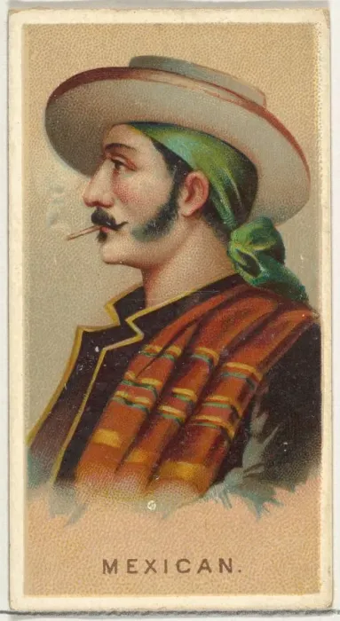 Framed Print : Mexican, from Worlds Smokers series (N33) for Allen & Ginter Cigarettes, 1888 Framed Print : Mexican, from Worlds Smokers series (N33) for Allen & Ginter Cigarettes, 1888