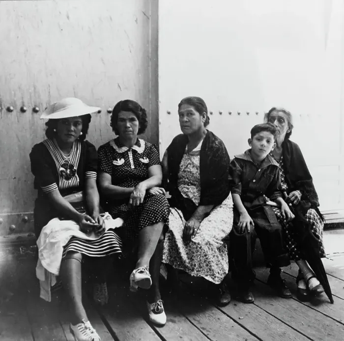 Framed Print : Mexicans entering the United States, United States immigration station, El Paso, Texas, 1938. Creator: Dorothea Lange Framed Print : Mexicans entering the United States, United States immigration station, El Paso, Texas, 1938. Creator: Dorothea Lange