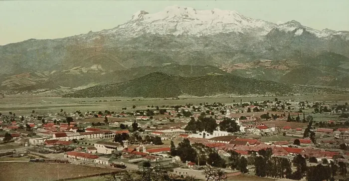 Framed Print : Mexico, Ixtacchihuatl from Amecameca, between 1884 and 1900. Creator: William H. Jackson Framed Print : Mexico, Ixtacchihuatl from Amecameca, between 1884 and 1900. Creator: William H. Jackson