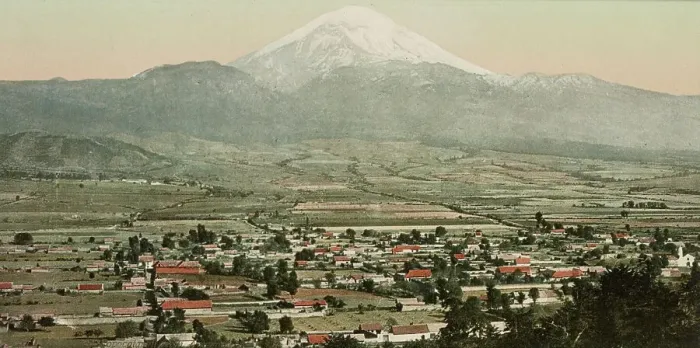 Framed Print : Mexico, Popocatapetl [sic] from Amecameca, between 1884 and 1900. Creator: William H. Jackson