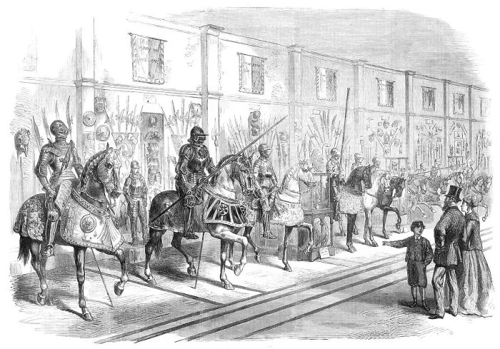 Framed Print : The Meyrick Collection of armour in the South Kensington Gallery, 1869. Creator: Unknown Framed Print : The Meyrick Collection of armour in the South Kensington Gallery, 1869. Creator: Unknown