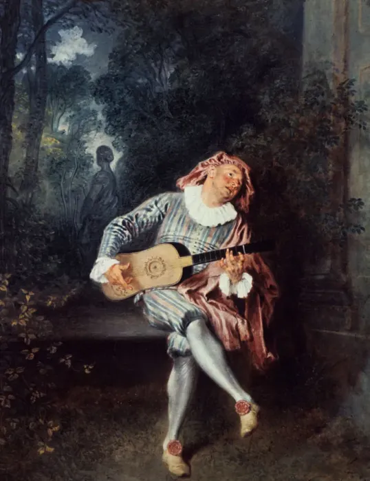 Framed Print : Mezzetin, 1718-1720. Artist: Jean-Antoine Watteau Framed Print : Mezzetin, 1718-1720. Artist: Jean-Antoine Watteau