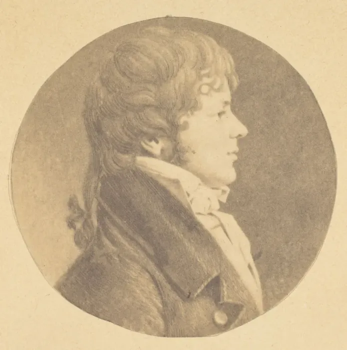 Framed Print : Mezzotint portrait of a Young Man in Profile, from The St Framed Print : Mezzotint portrait of a Young Man in Profile, from The St