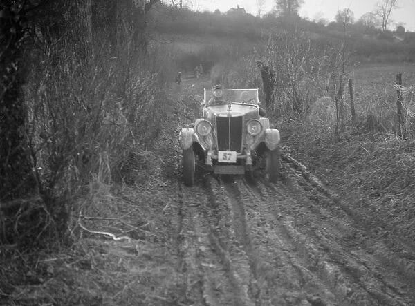 MG 18  /  80 of D Munro competing in the MG Car Club Trial, Kimble Lane, Chilterns, 1931
