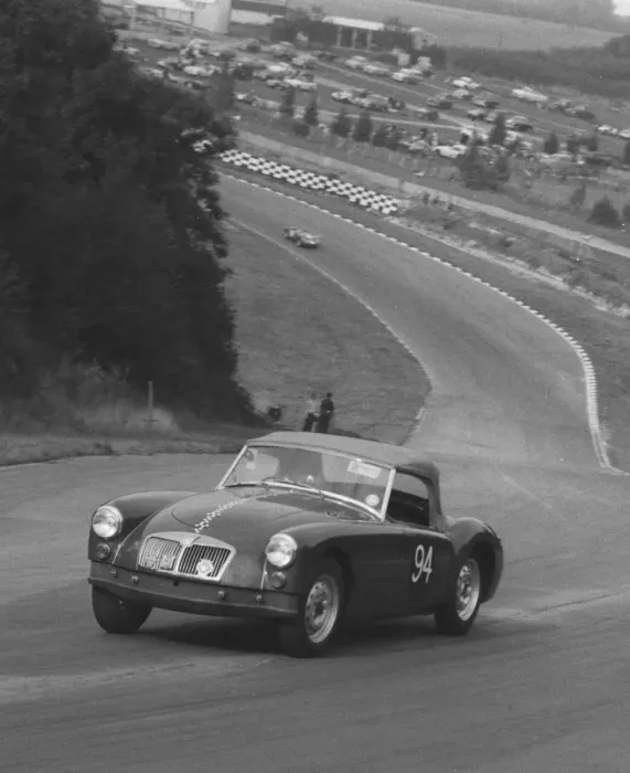 Framed Print : MG A, McCallum at Brands Hatch 24th September 1961. Creator: Unknown Framed Print : MG A, McCallum at Brands Hatch 24th September 1961. Creator: Unknown