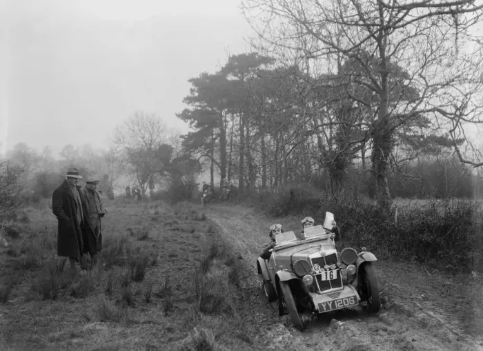 Framed Print : MG F type of D Impanni at the Sunbac Colmore Trial, near Winchcombe, Gloucestershire, 1934 Framed Print : MG F type of D Impanni at the Sunbac Colmore Trial, near Winchcombe, Gloucestershire, 1934