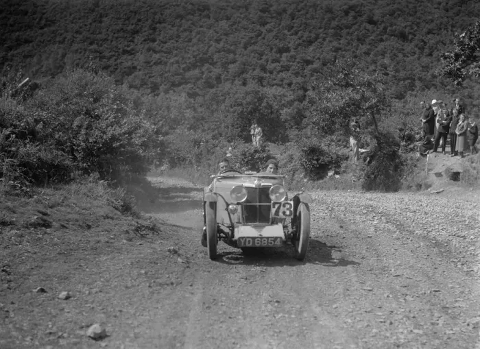 Framed Print : MG J2 competing in the Mid Surrey AC Barnstaple Trial, Beggars Roost, Devon, 1934 Framed Print : MG J2 competing in the Mid Surrey AC Barnstaple Trial, Beggars Roost, Devon, 1934