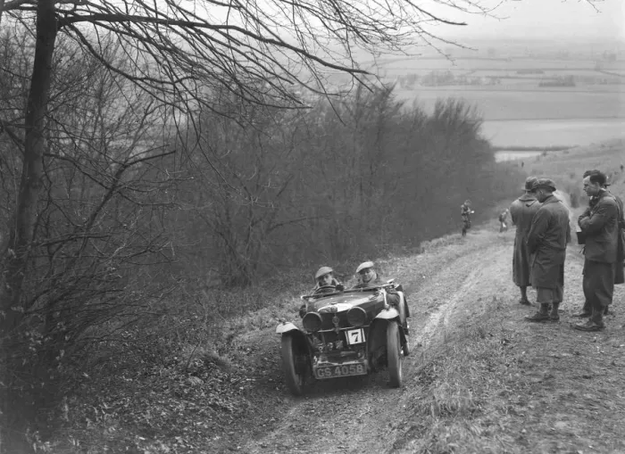Framed Print : MG J2 competing in a trial, Crowell Hill, Chinnor, Oxfordshire, 1930s. Artist: Bill Brunell Framed Print : MG J2 competing in a trial, Crowell Hill, Chinnor, Oxfordshire, 1930s. Artist: Bill Brunell