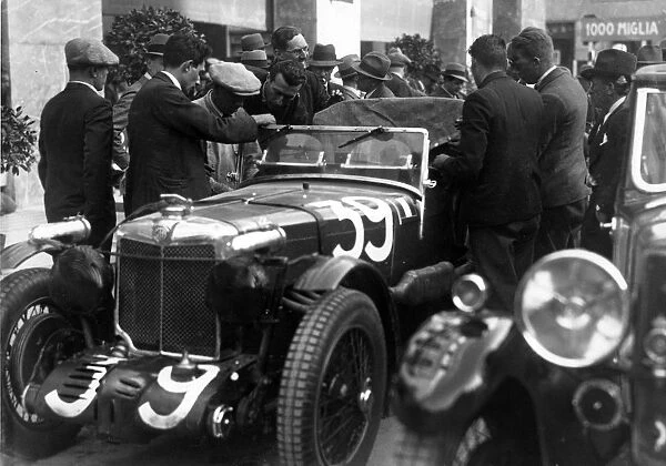 MG K3 of Eyston  /  Lurani 1933 Mille Miglia. Creator: Unknown