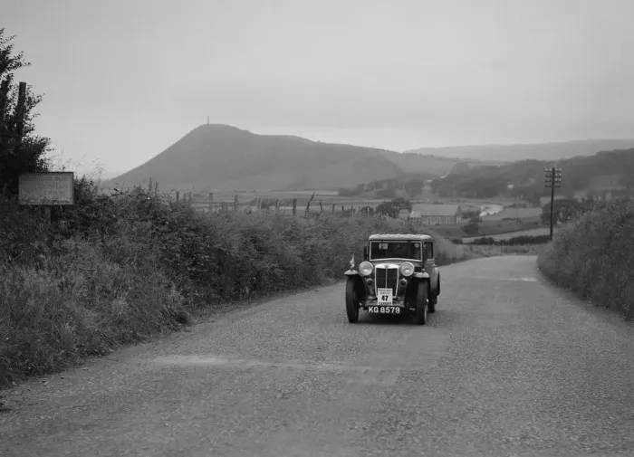 Framed Print : MG L1 Magna salonette of C Lones competing in the South Wales Auto Club Welsh Rally Framed Print : MG L1 Magna salonette of C Lones competing in the South Wales Auto Club Welsh Rally