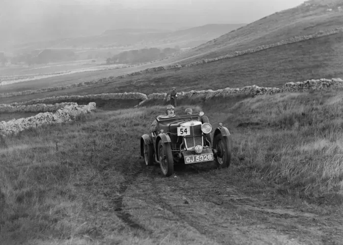 Framed Print : MG M Le Mans of CHD Berton competing in the MCC Sporting Trial, 1930. Artist: Bill Brunell Framed Print : MG M Le Mans of CHD Berton competing in the MCC Sporting Trial, 1930. Artist: Bill Brunell