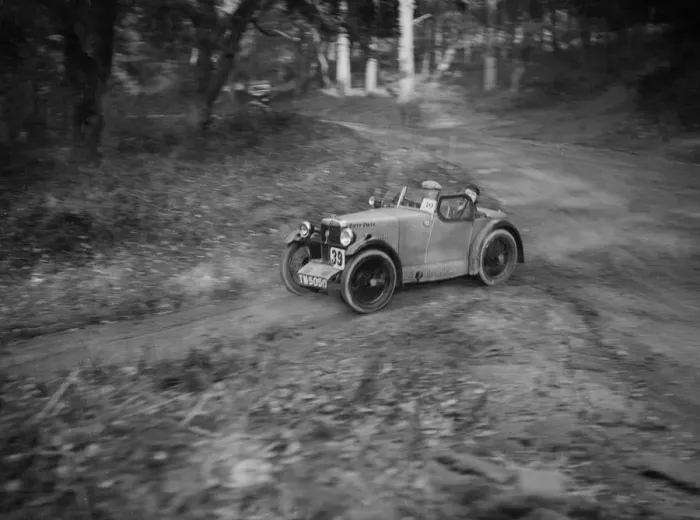 Framed Print : MG M Type competing in the JCC Half-Day Trial, 1930. Artist: Bill Brunell Framed Print : MG M Type competing in the JCC Half-Day Trial, 1930. Artist: Bill Brunell