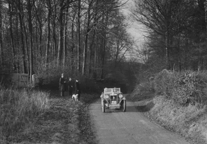 Framed Print : MG M Type competing in the MG Car Club Trial, 1931. Artist: Bill Brunell Framed Print : MG M Type competing in the MG Car Club Trial, 1931. Artist: Bill Brunell