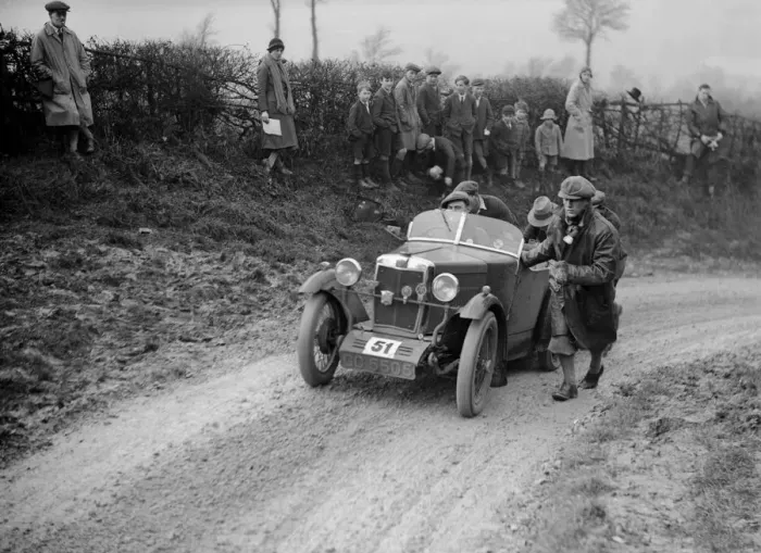 Framed Print : MG M type of JB Carver competing in the NWLMC London-Gloucester Trial, 1931. Artist: Bill Brunell Framed Print : MG M type of JB Carver competing in the NWLMC London-Gloucester Trial, 1931. Artist: Bill Brunell