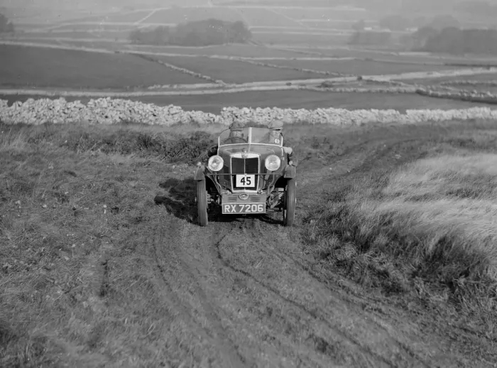 Framed Print : MG M type of LA Welch competing in the MCC Sporting Trial, 1930. Artist: Bill Brunell Framed Print : MG M type of LA Welch competing in the MCC Sporting Trial, 1930. Artist: Bill Brunell