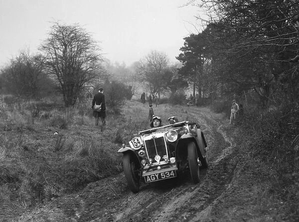 MG Magna of AJV Merritt at the Sunbac Colmore Trial, near Winchcombe, Gloucestershire, 1934