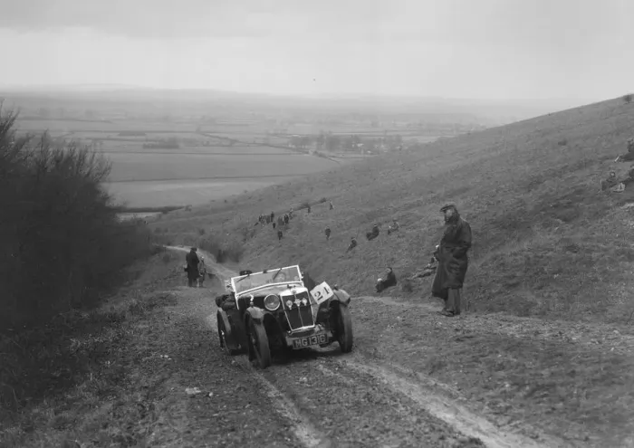 Framed Print : MG Magna competing in a trial, Crowell Hill, Chinnor, Oxfordshire, 1930s. Artist: Bill Brunell Framed Print : MG Magna competing in a trial, Crowell Hill, Chinnor, Oxfordshire, 1930s. Artist: Bill Brunell